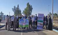 شرکت همکاران مدیریت نظارت بر فرآورده های خوراکی، آشامیدنی، آرایشی و بهداشتی در همایش پیاده روی به مناسبت هفته ملی غذا و  هفته تربیت بدنی